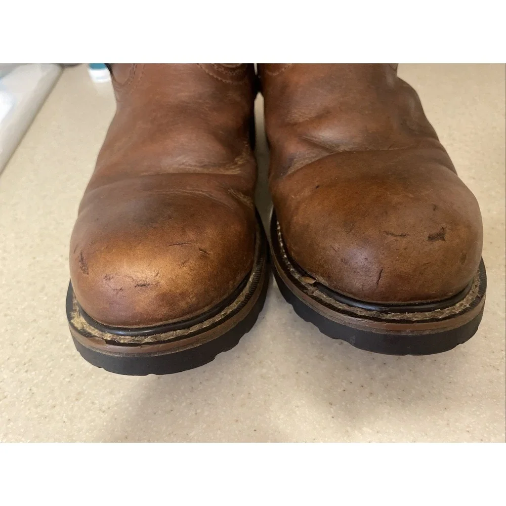 Justin Work Boots Drywall Waterproof Men's Size 8 1/2 EE Steel Toe